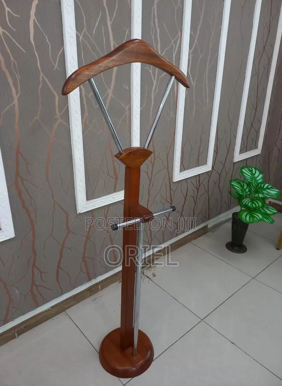Office Hangers; Modern Executive Mahogany Coat Stand