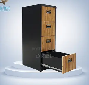 Office Cabinets; Industrial-Style 4-Drawer Office Storage Cabinet
