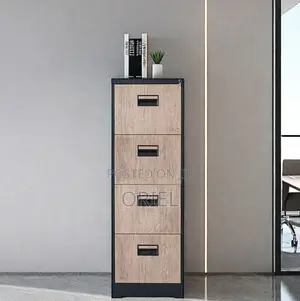 Office Cabinets; Industrial-Style 4-Drawer Office Storage Cabinet