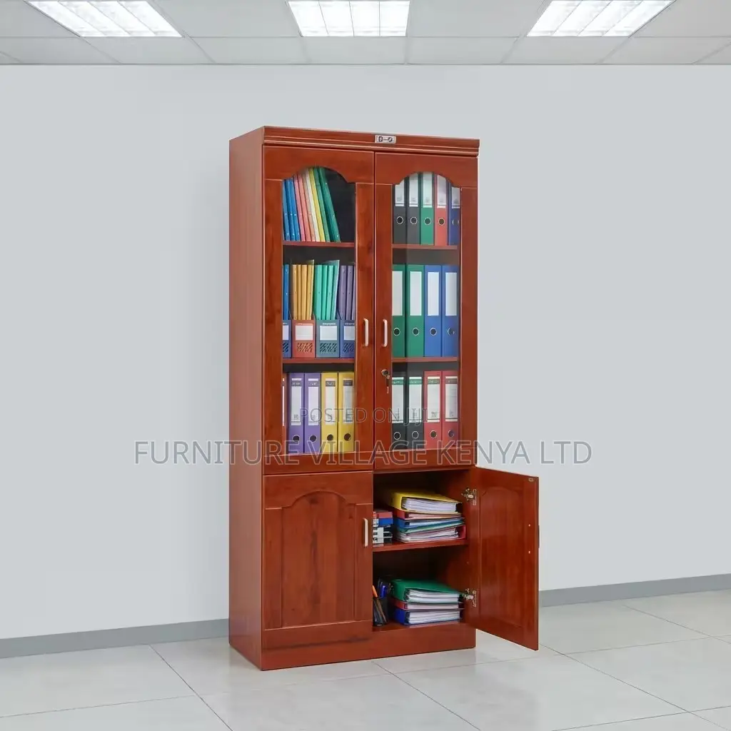 Office Cabinet; 2 Door Mahogany File Cabinet