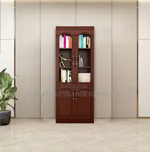 Office Cabinet; 2 Door Mahogany File Cabinet