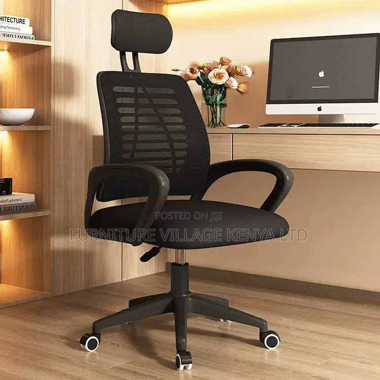 Office Chair; Ergonomic Headrest Office Seat