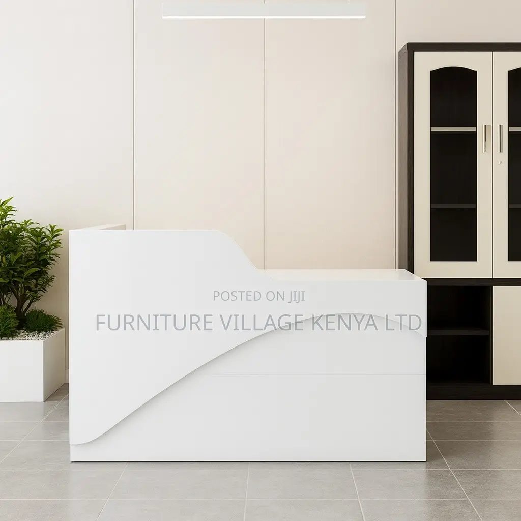 Reception Desk; Modern White Reception Desk [1.6m]