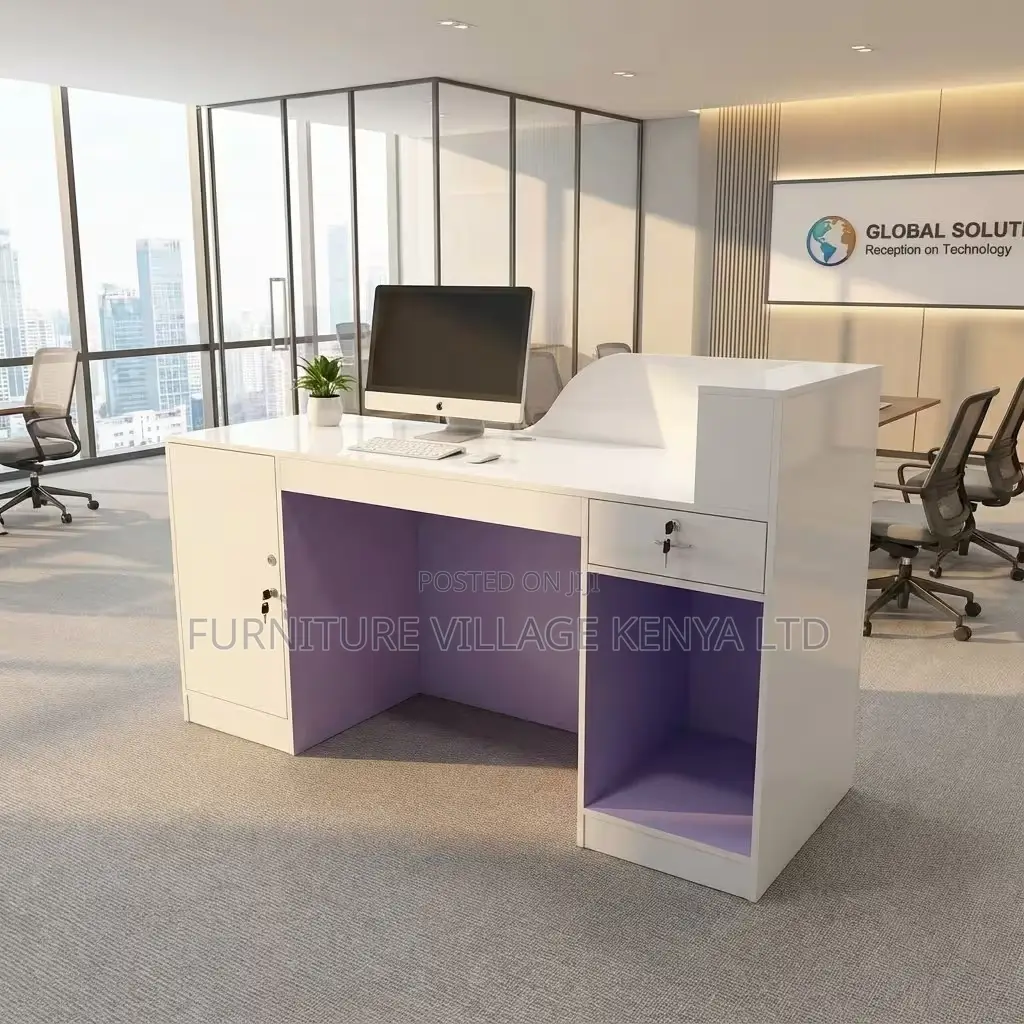 Reception Desk; Modern White Reception Desk [1.6m]