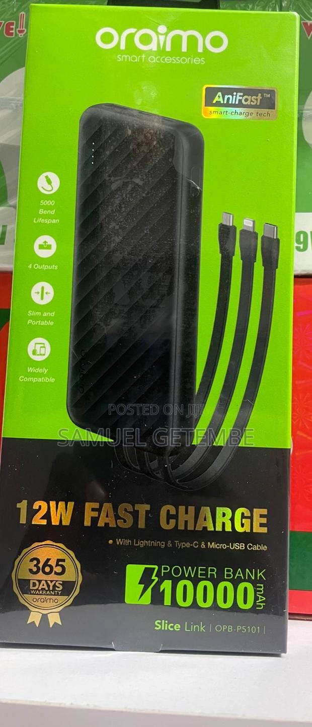 10000 Mah Oriamo 12 W Fast Charging Micro Usb Powerbank