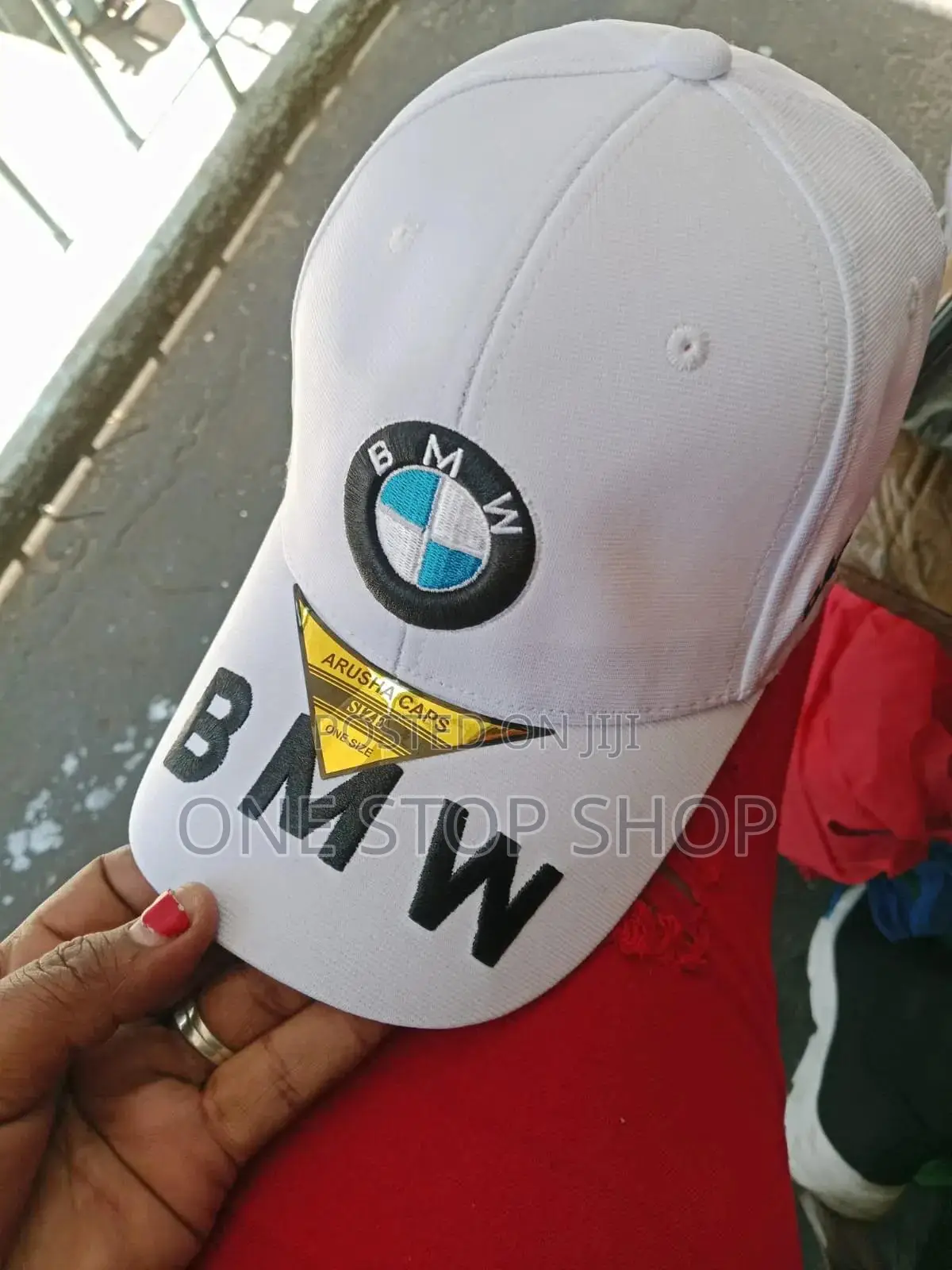 White BMW Soft Washed Cotton Branded Cap