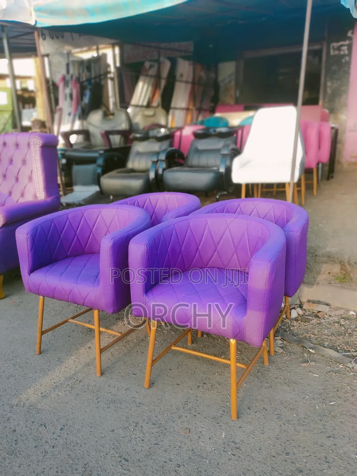 Purple Salon Seats / Manicure Seats