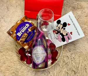 Luxury Wine Chocolate Hamper With Complimentary Wine Glass