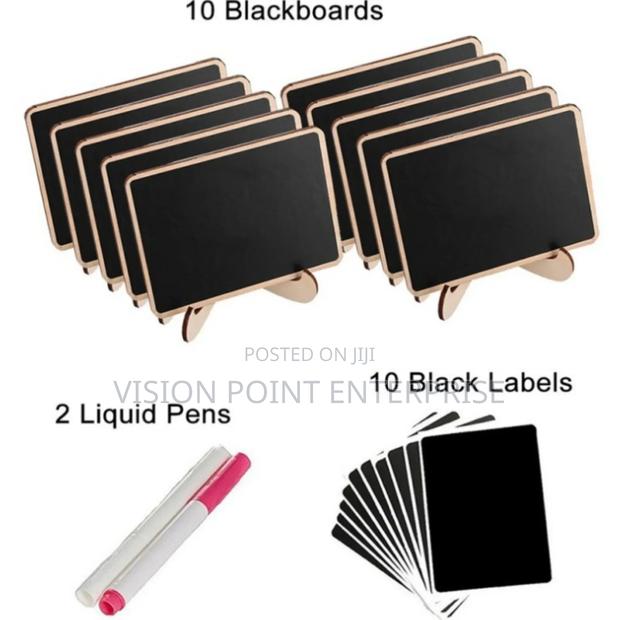 Food Label Black Bamboo Board