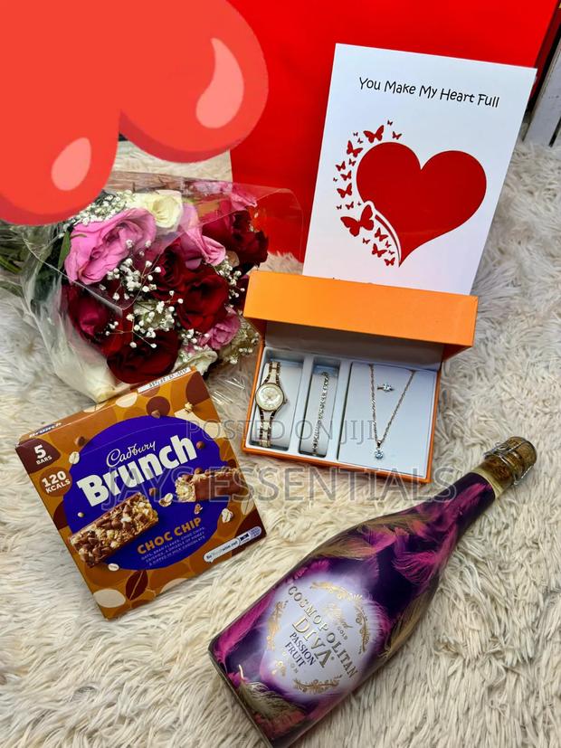 Valentines Gift: Ultimate Romance Hamper With Jewelry Wine - main view