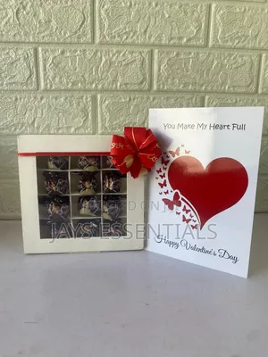 Valentines Gift: 12pcs Luxury Truffle Chocolate Card Set