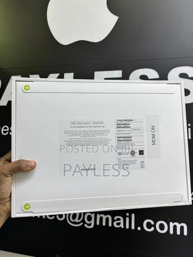 New Laptop Apple MacBook Pro 8GB Apple M3 SSD 512GB