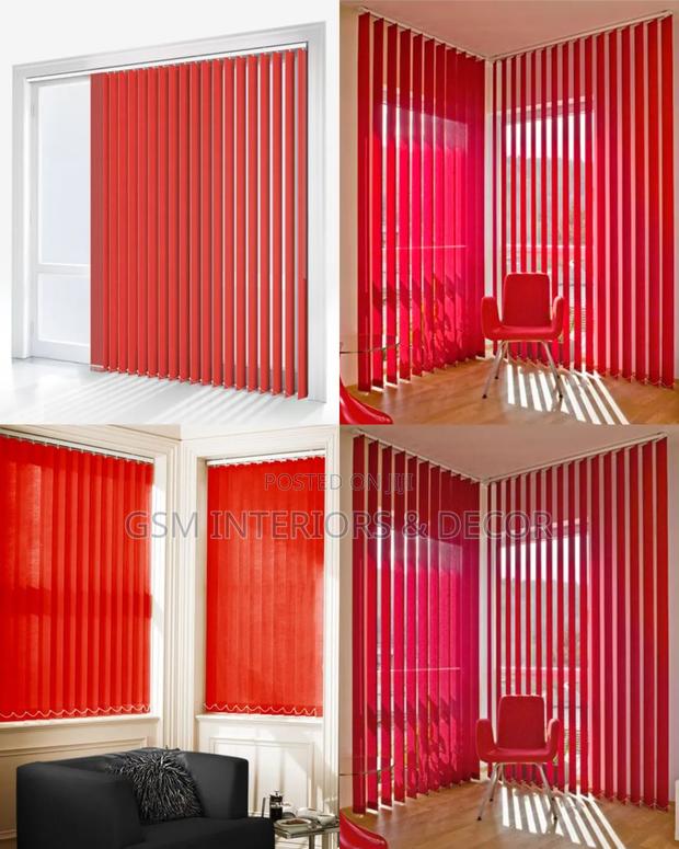 Vertical Office Blinds/Curtains in Redwine - main view