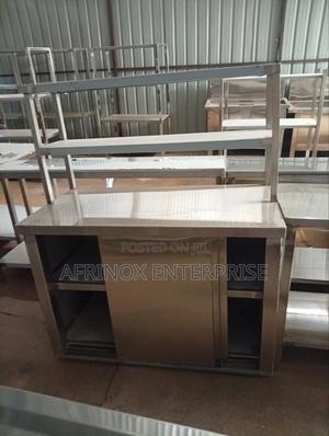 Cabinet With Two Shelves, Stainless Steel Made - thumbnail 2