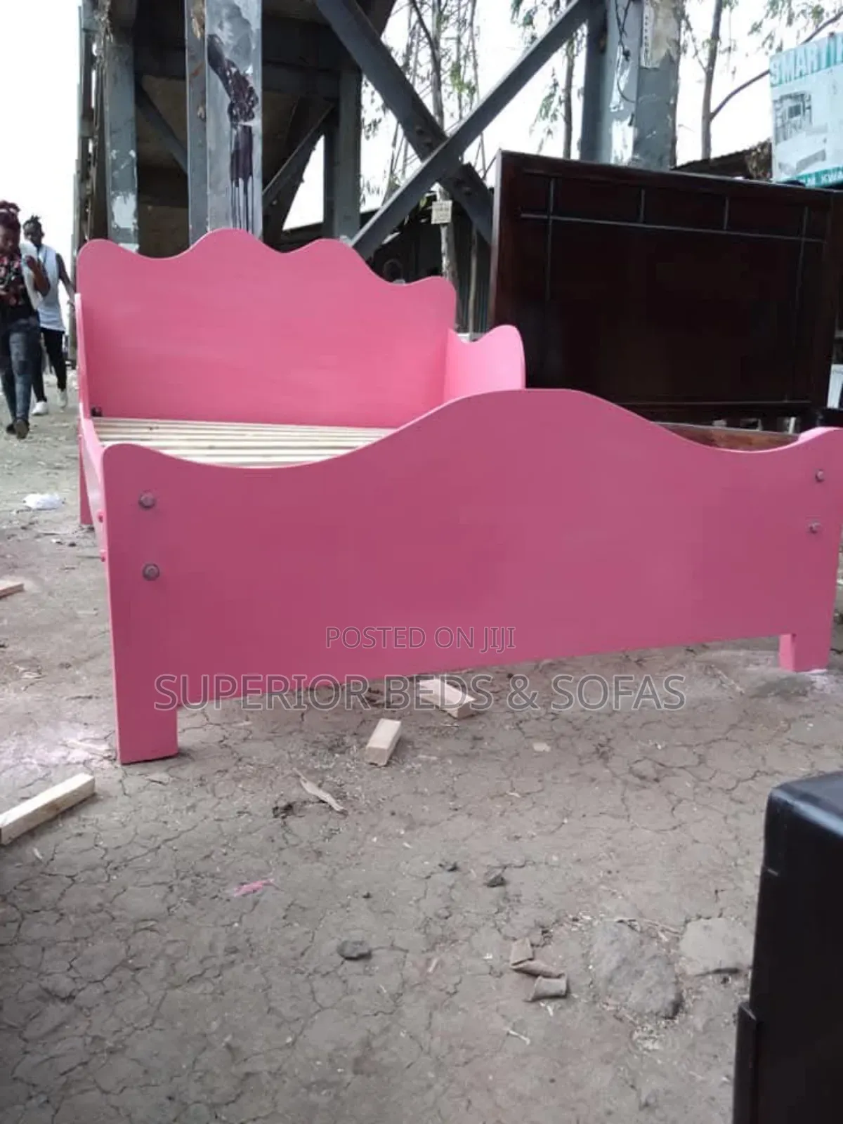 Pink Wooden Kids Bed 3 by 6