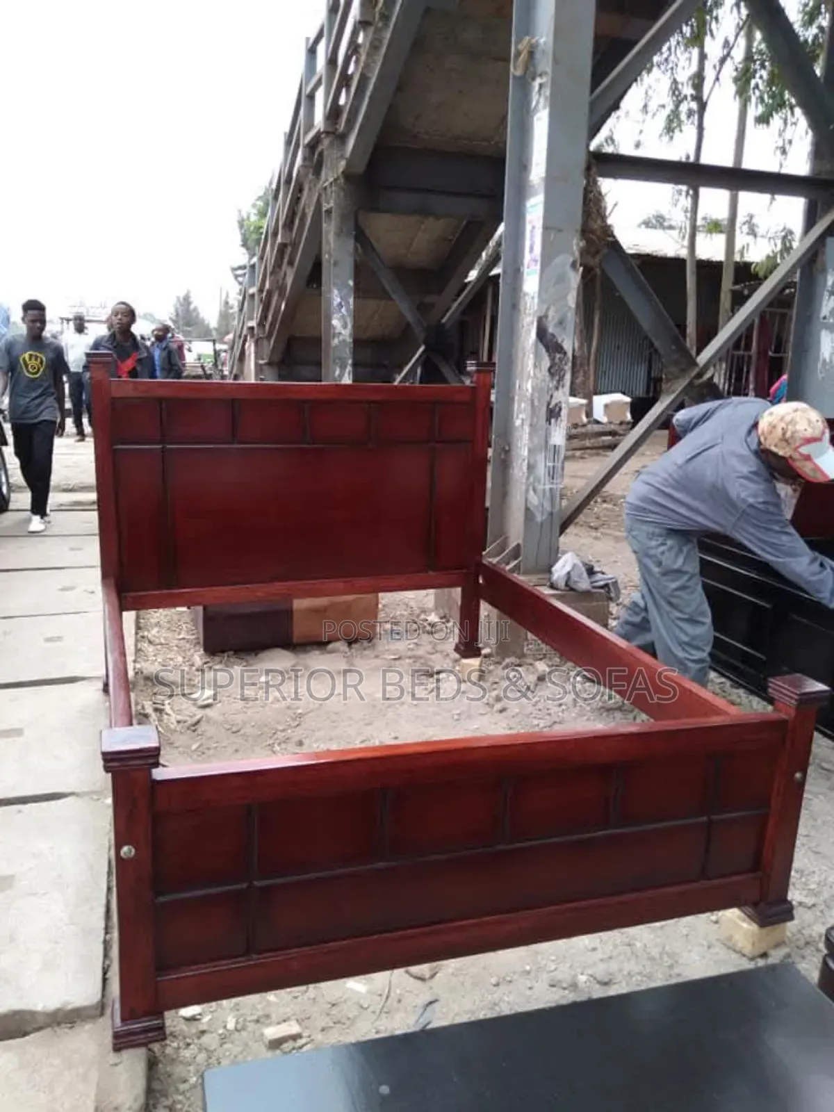 Mahogany Finish Panel Bed 5 by 6