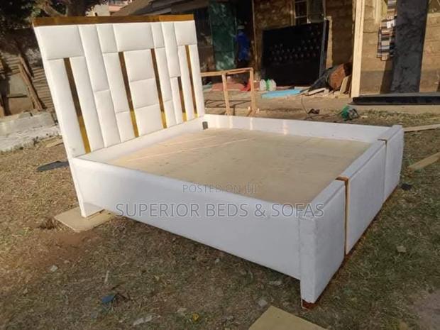 Modern White Panel Bed Size 5 by 6