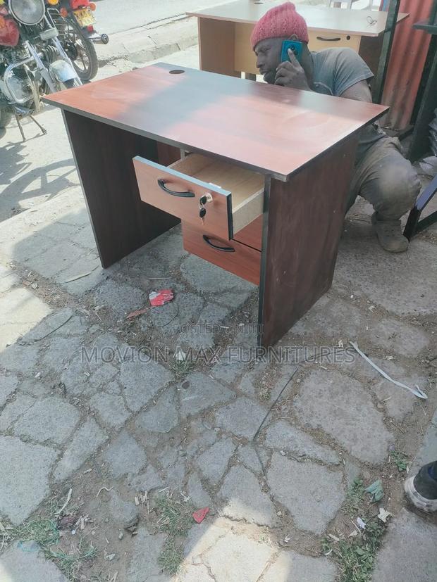 1m Dark Walnut Desk - main view