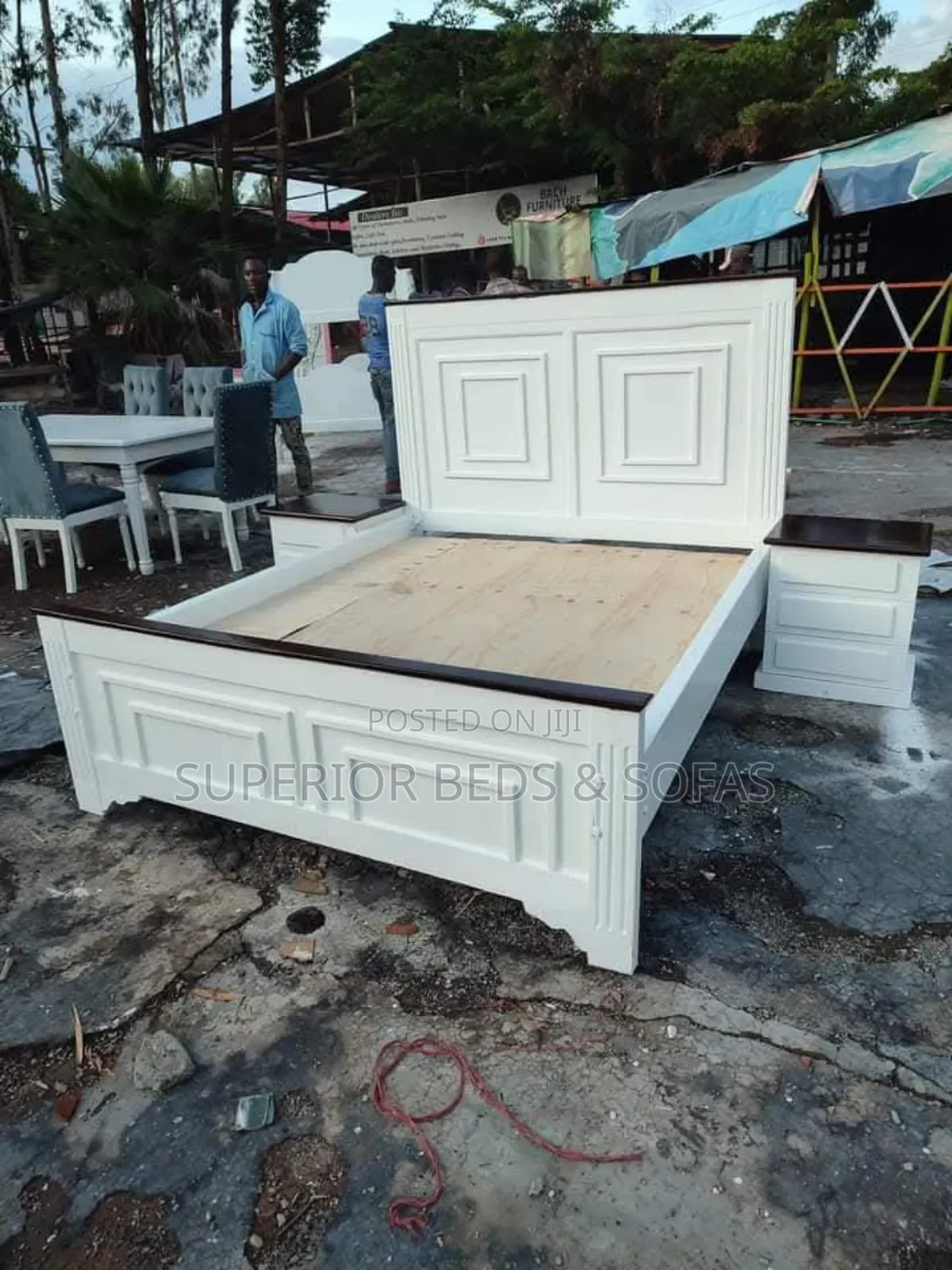 White Panel Bed