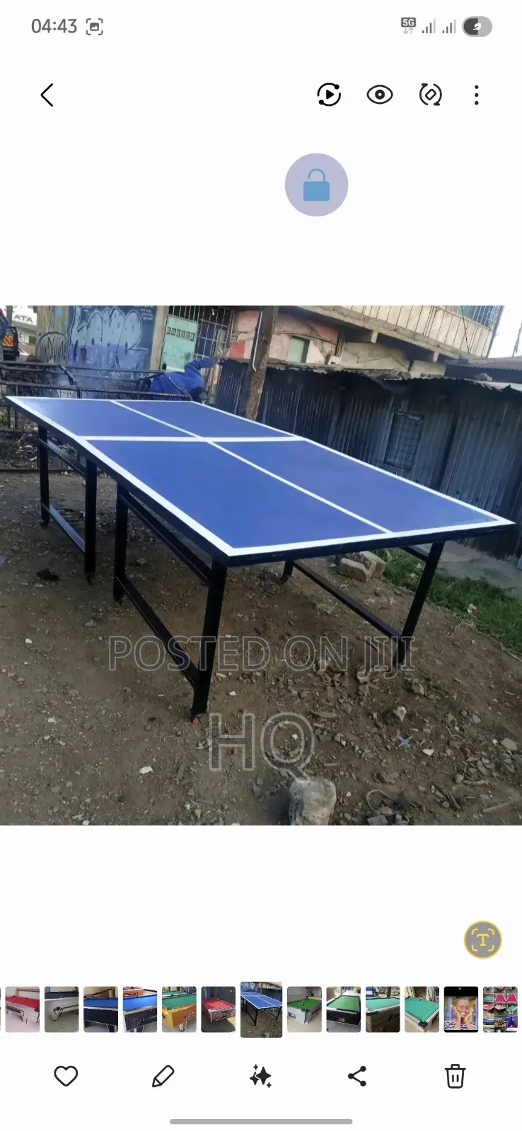 Tennis Table New With Accessories Model TTN-345-K