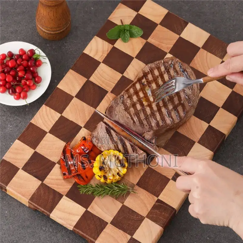 Premium Acacia End-Grain Cutting Board Size: 35cm*24.5cm*2.5cm