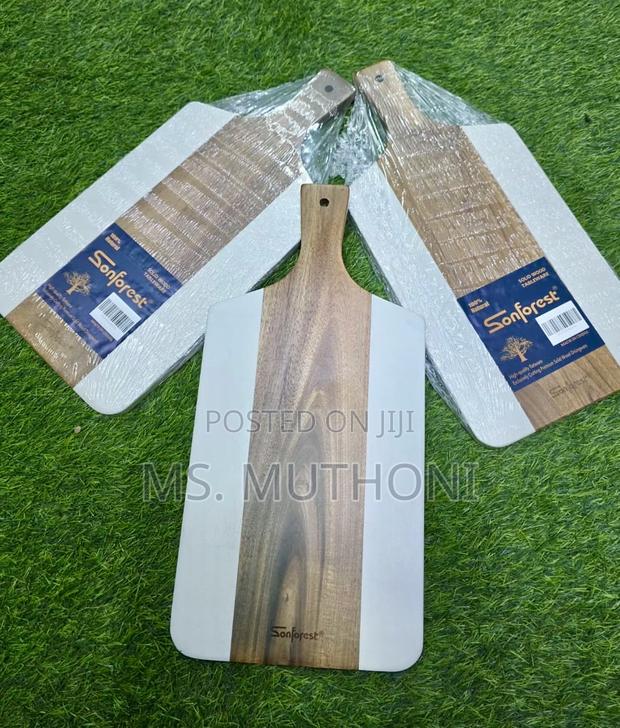Acacia Wood and Marble Serving or Cutting Boards/Charcuterie Boards