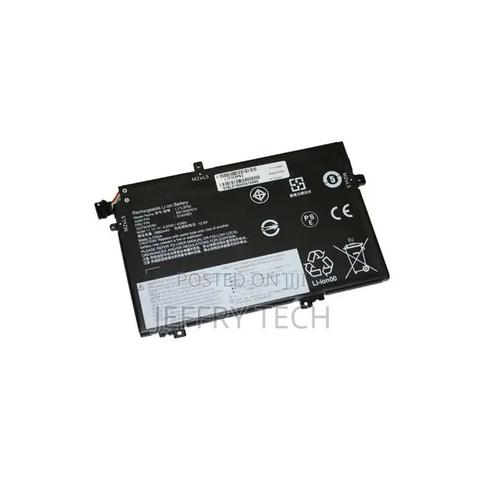 Black Laptop Battery for Thinkpad L14, L15, L480, L490, L580, L590