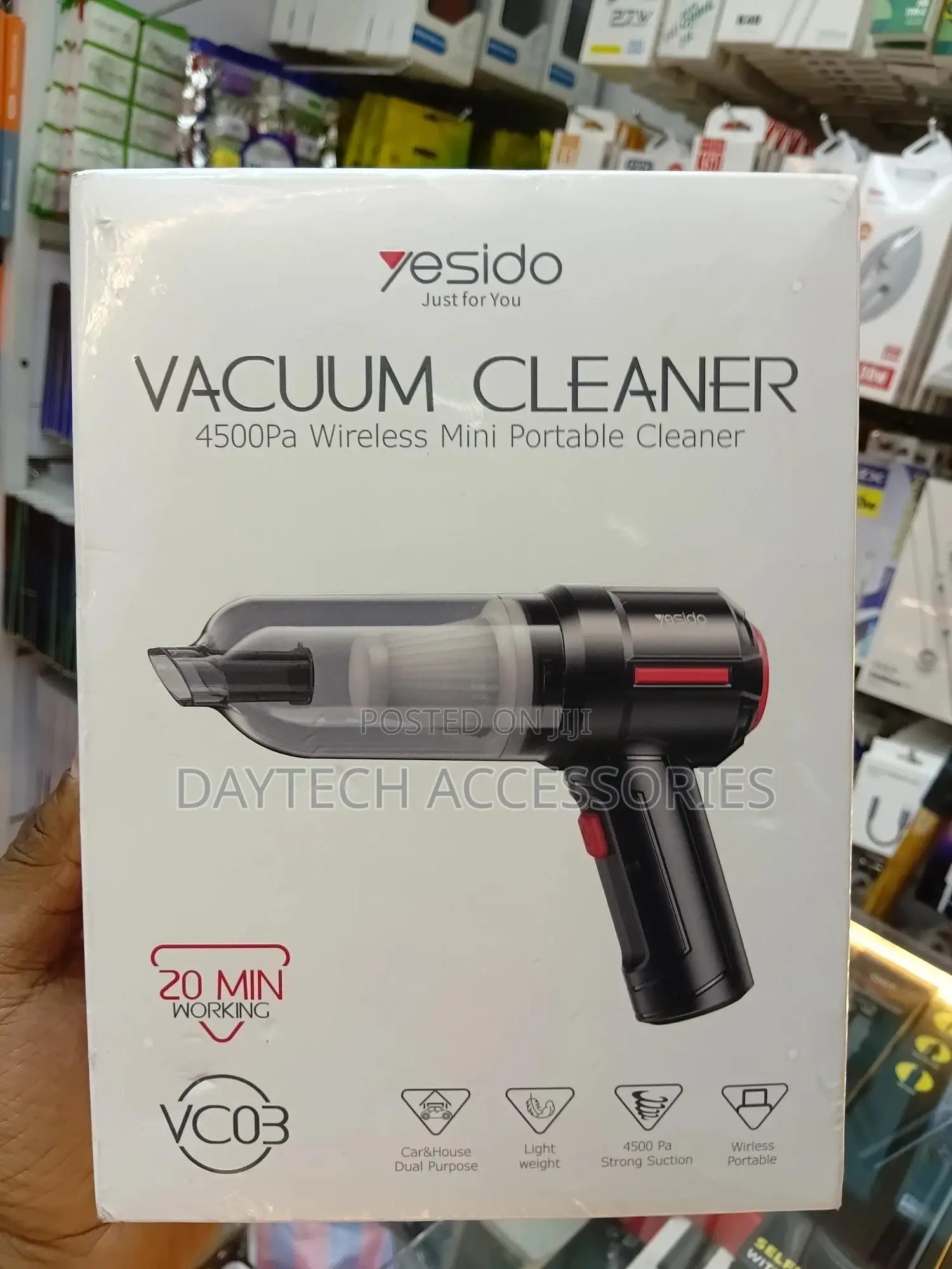 Yesido Vc03 Mini Vacuum Cleaner Cordless Handheld for Home,Car Office