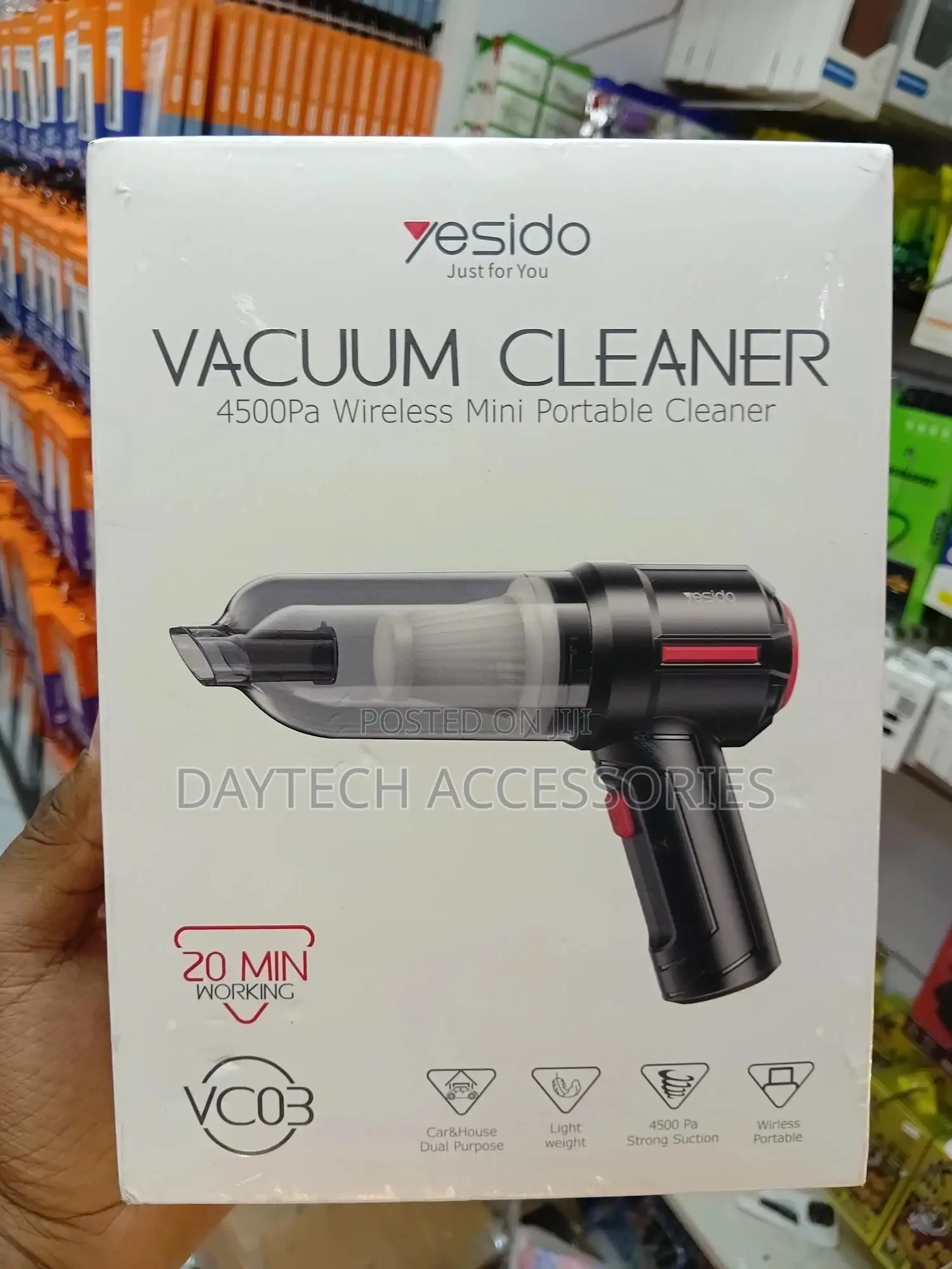 Yesido Vc03 Mini Vacuum Cleaner Cordless Handheld for Home,Car Office