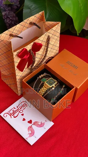 Hot Valentines Ladies Gift Set Watch Bracelets Box Card Bag