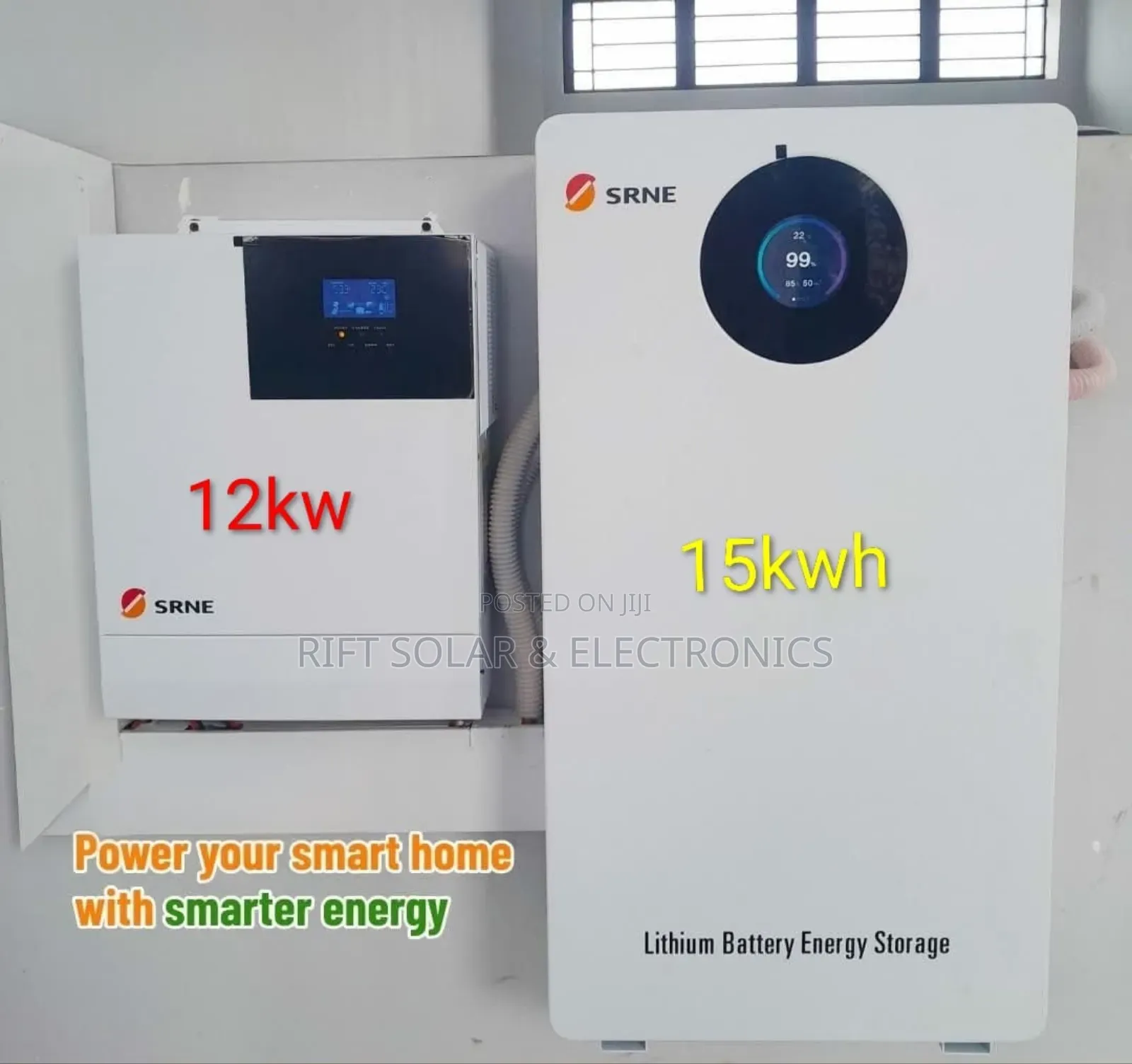 12 Kva Hybrid Inverter - 15 KWH Lithium Battery - (16)610 Watts System