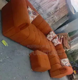 Orange L Shaped Sofa for Sale