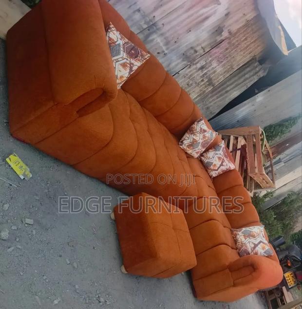 Orange L Shaped Sofa for Sale - main view