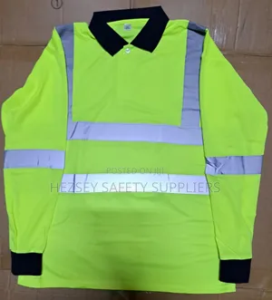 Long Sleeve Reflective Safety Polo T-shirt