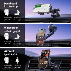 Ugreen Car Phone Holder With Suction Cup And Air Vent Attachment