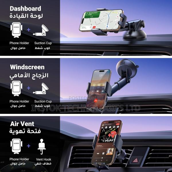 Ugreen Car Phone Holder With Suction Cup And Air Vent Attachment - thumbnail 2