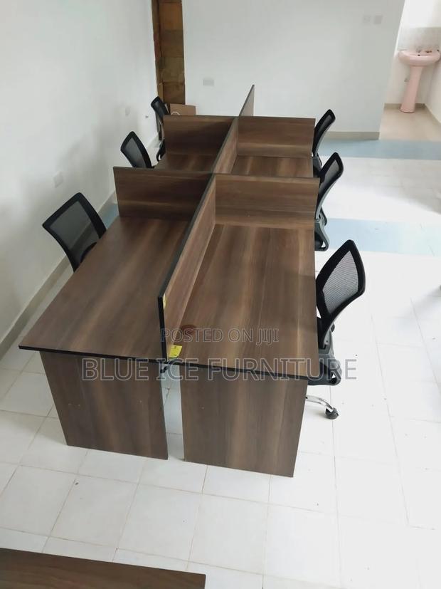 6 Way MDF Working Station With Chairs - main view