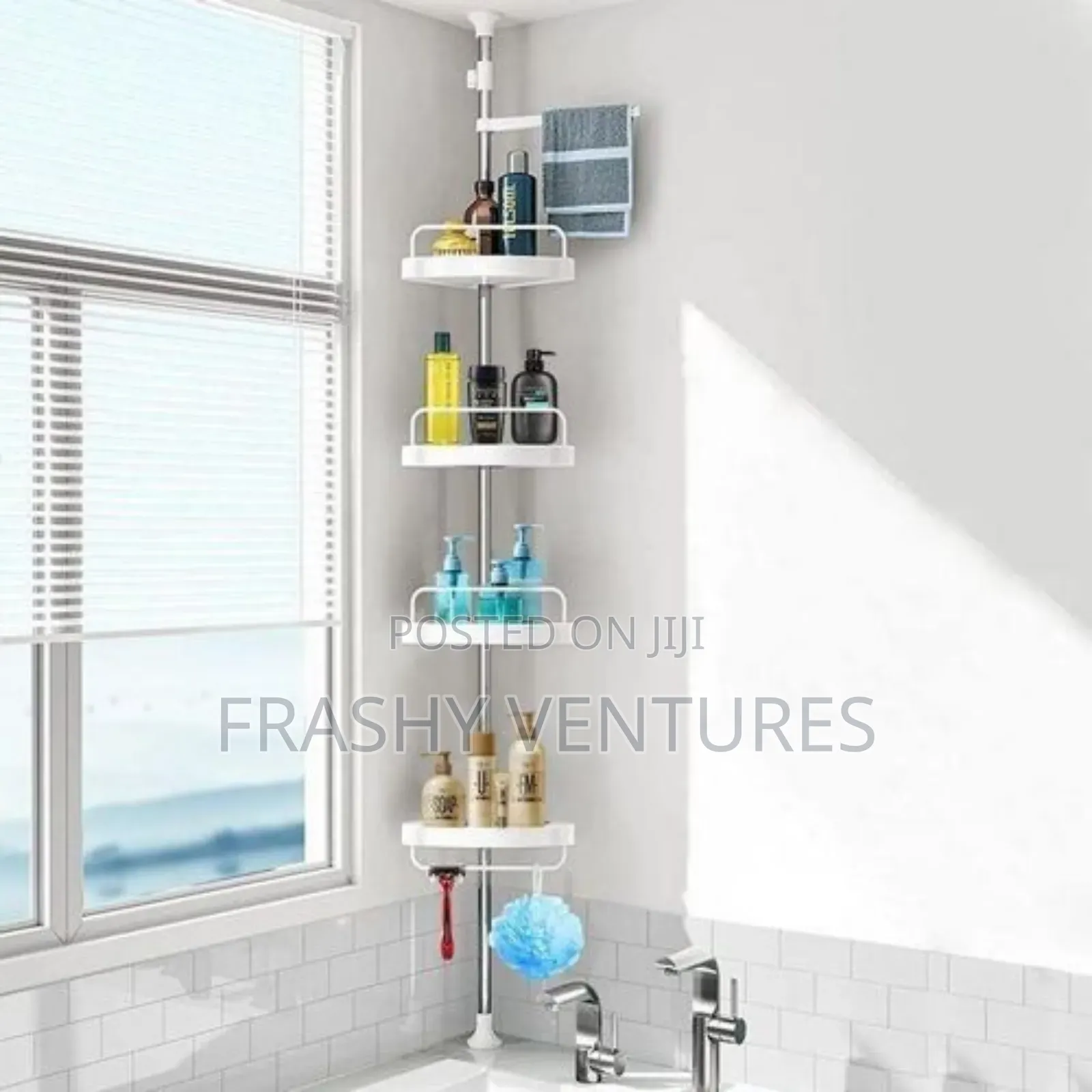 4 Tier Adjustable Telescopic Corner Shelf