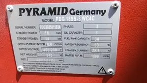 Pyramid Germany 18kva Three Phase Water-Cooled Diesel Generator