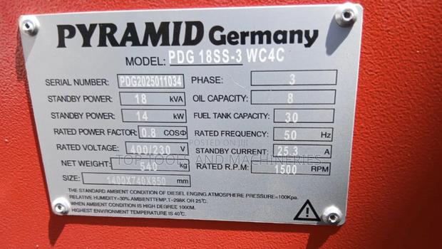 Pyramid Germany 18kva Three Phase Water-Cooled Diesel Generator - thumbnail 2