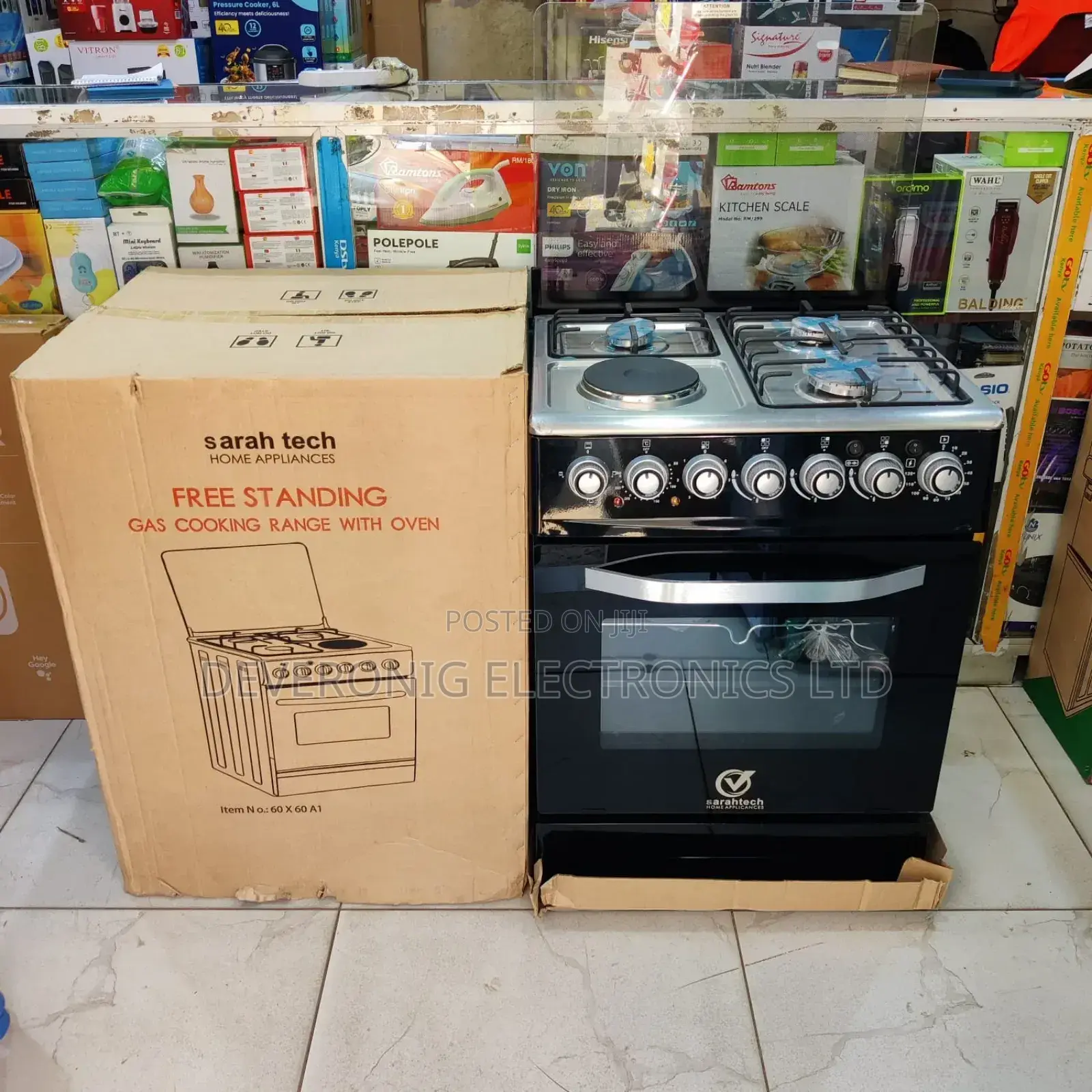 *Sarah Tech Standing Cooker 3g+1e 55cmx50cm