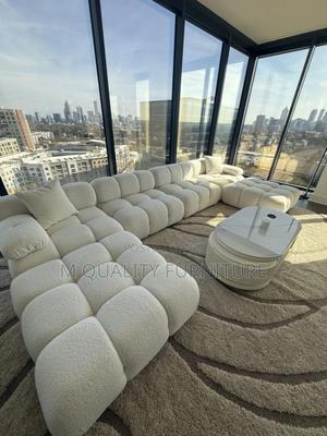 White Bubble Classy U Shape Couches - main view