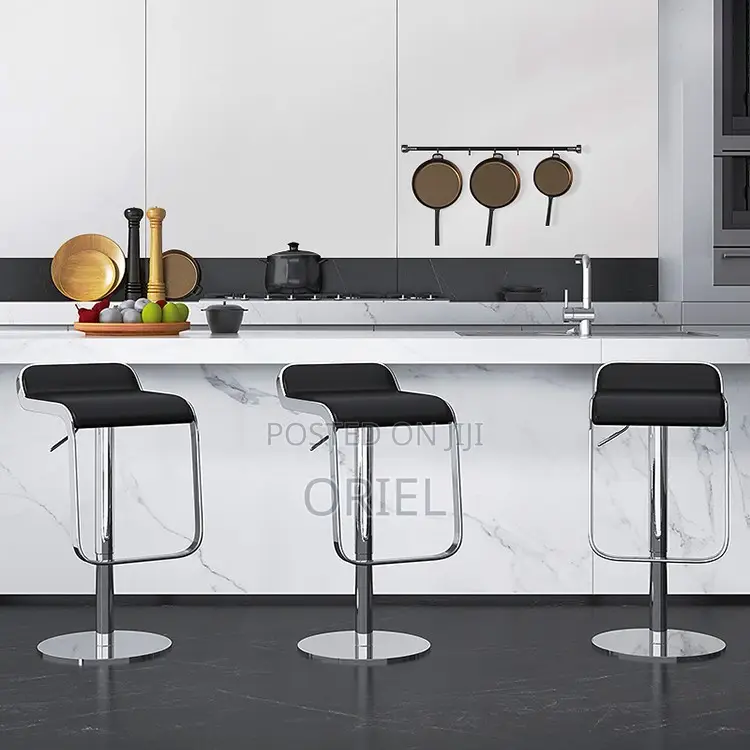Modern Counter Barstool : Adjustable Height Aluminium Frame Barstool