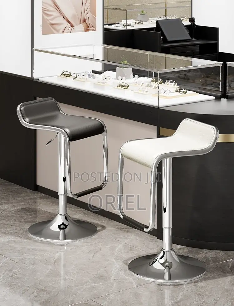 Modern Counter Barstool : Adjustable Height Aluminium Frame Barstool