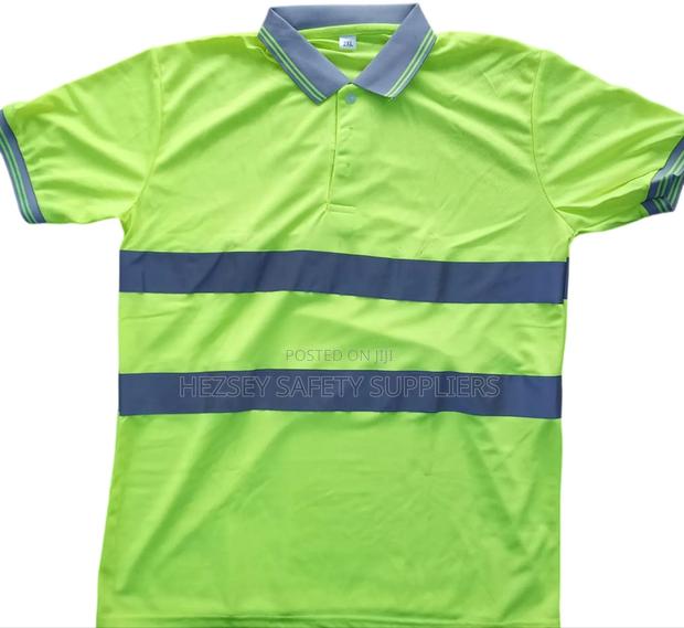 High Quality Reflective Short Sleeved Polo T-shirt