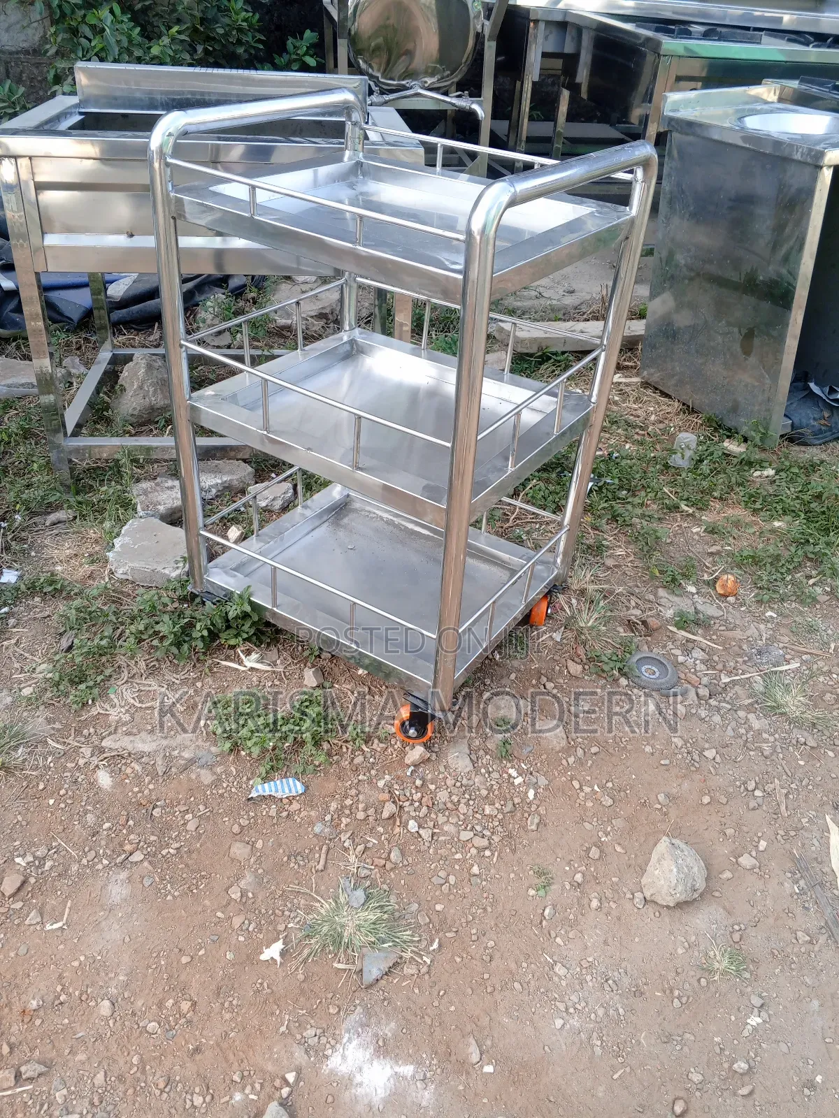 Medical Trolley With Three Tiers