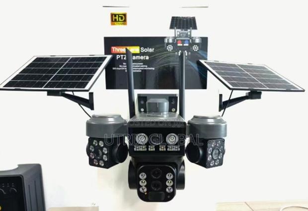 V380 4g Triple Lens Dual Pannel Security Solar Cameras