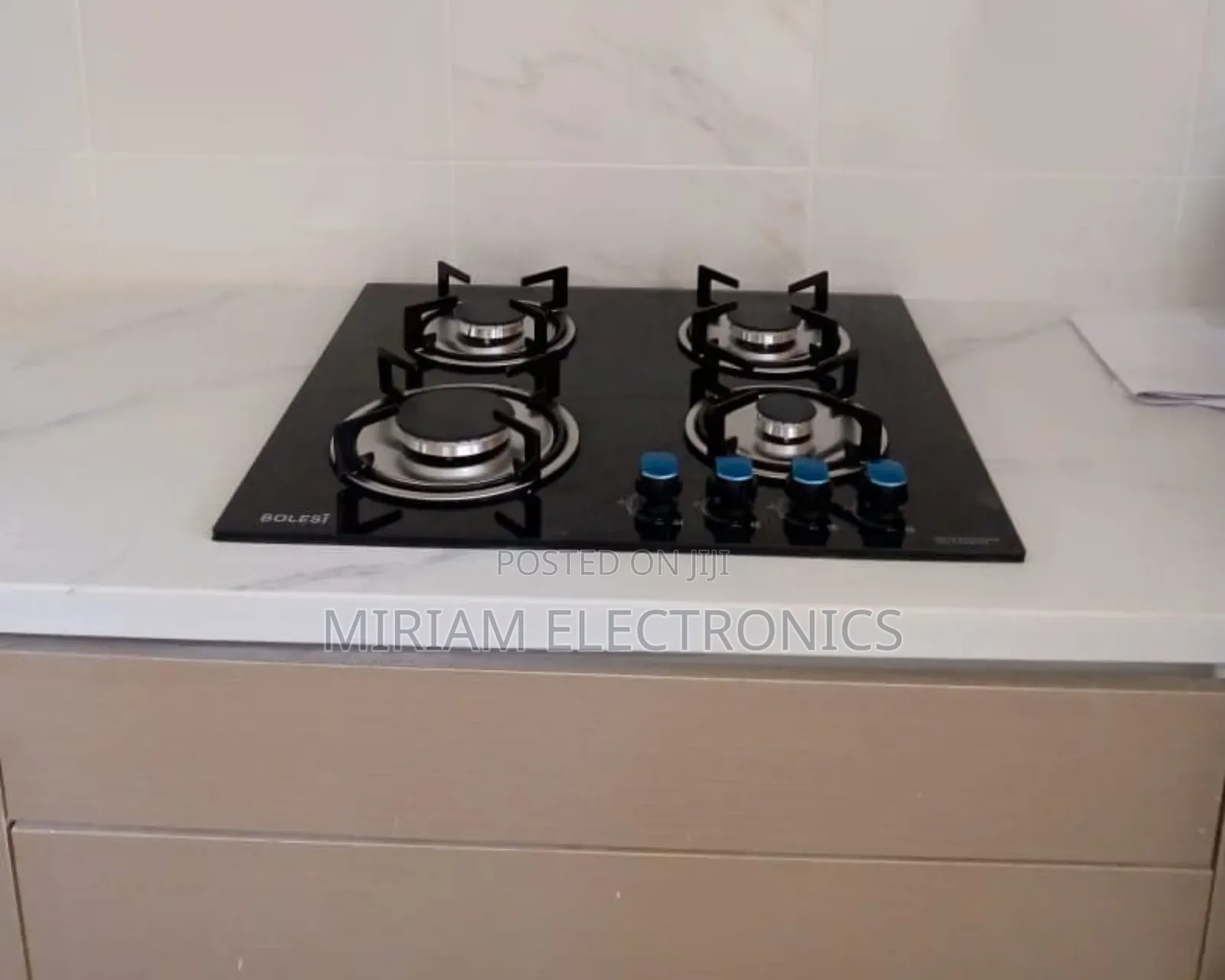 Bolesi Built in Hob Cooker 4 Gas Burner Tampered Glass