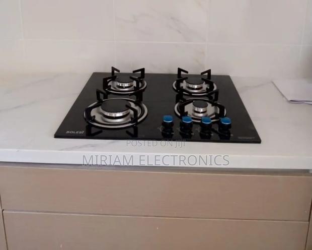 Bolesi Built in Hob Cooker 4 Gas Burner Tampered Glass