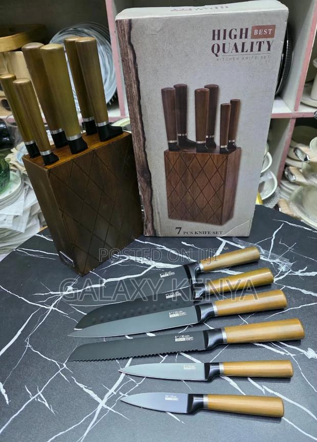 7pcs Set High Quality Stainless Steel Knife Set With Hallow Handle